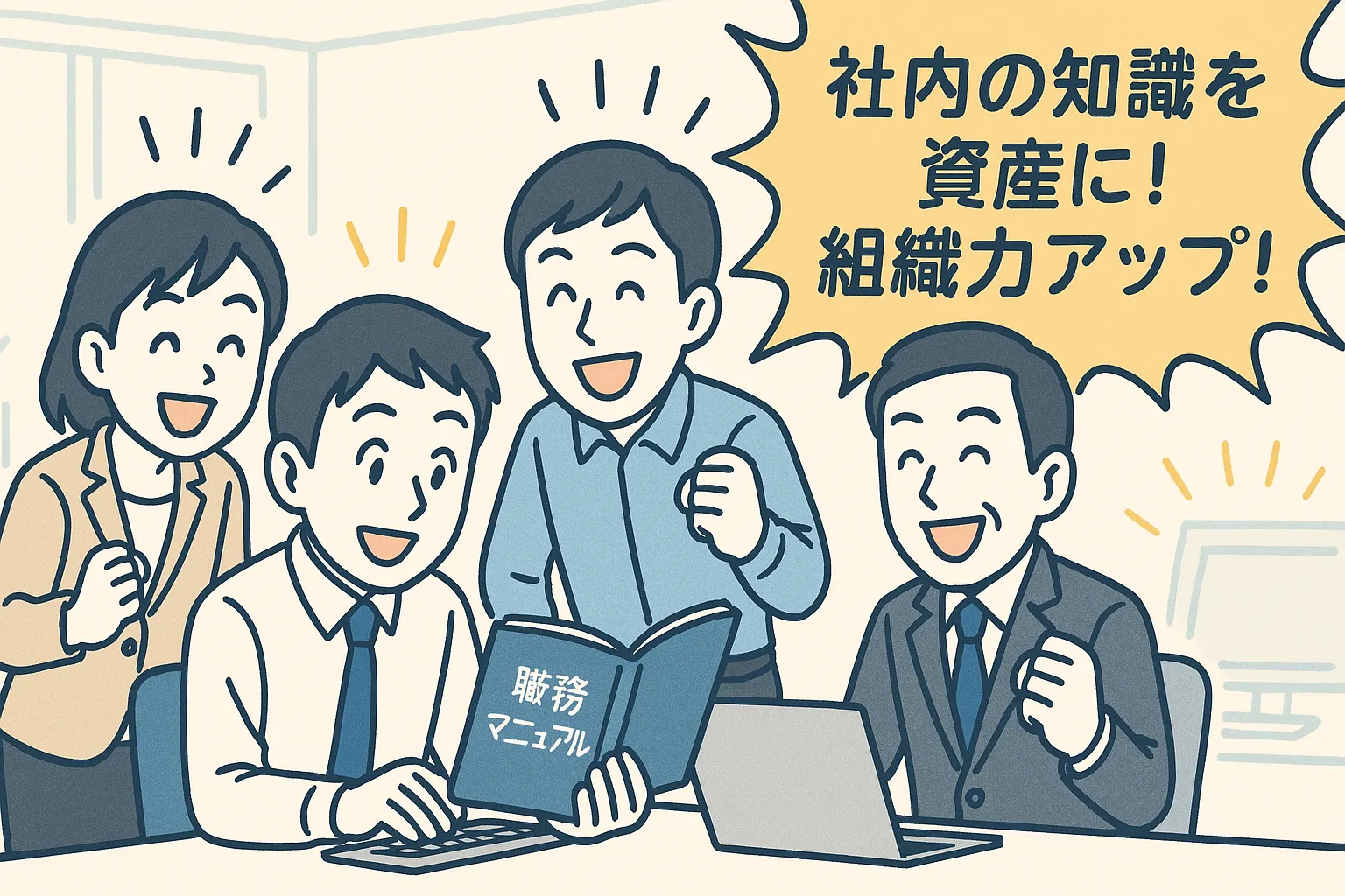 マニュアルは、会社の宝もの。笑顔が増える職場に！